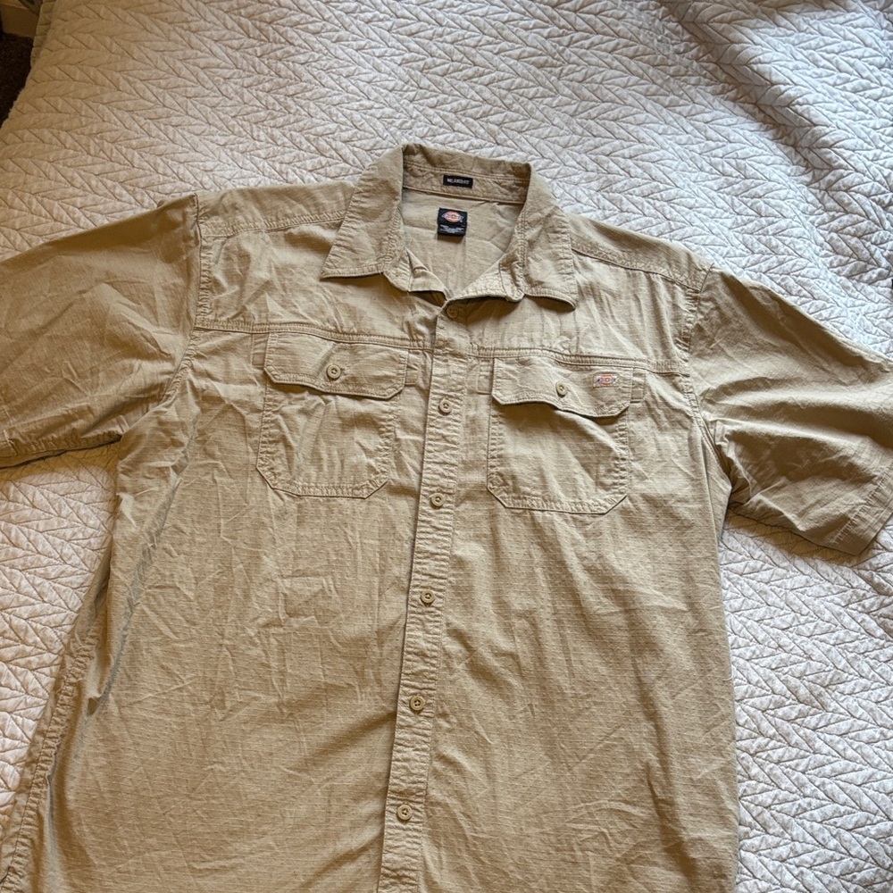 Dickies Khaki Short Sleeve Shirt